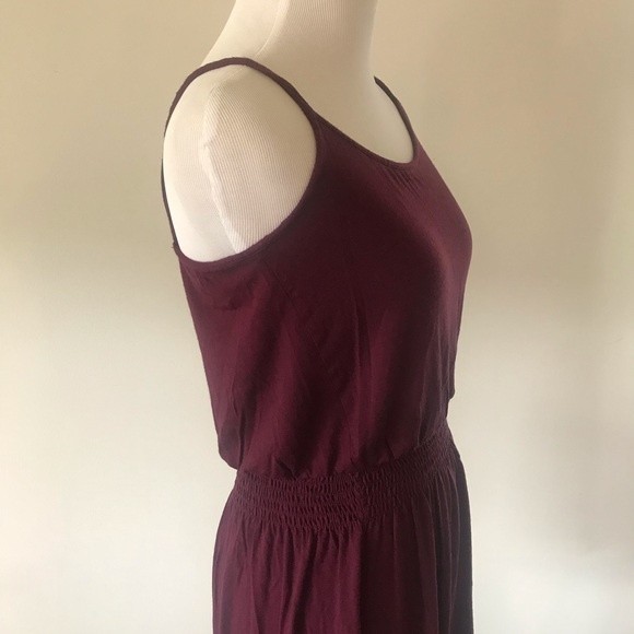 H&M Burgundy Red Sleeveless Cinched Waist Dress - Small - Picture 3 of 7